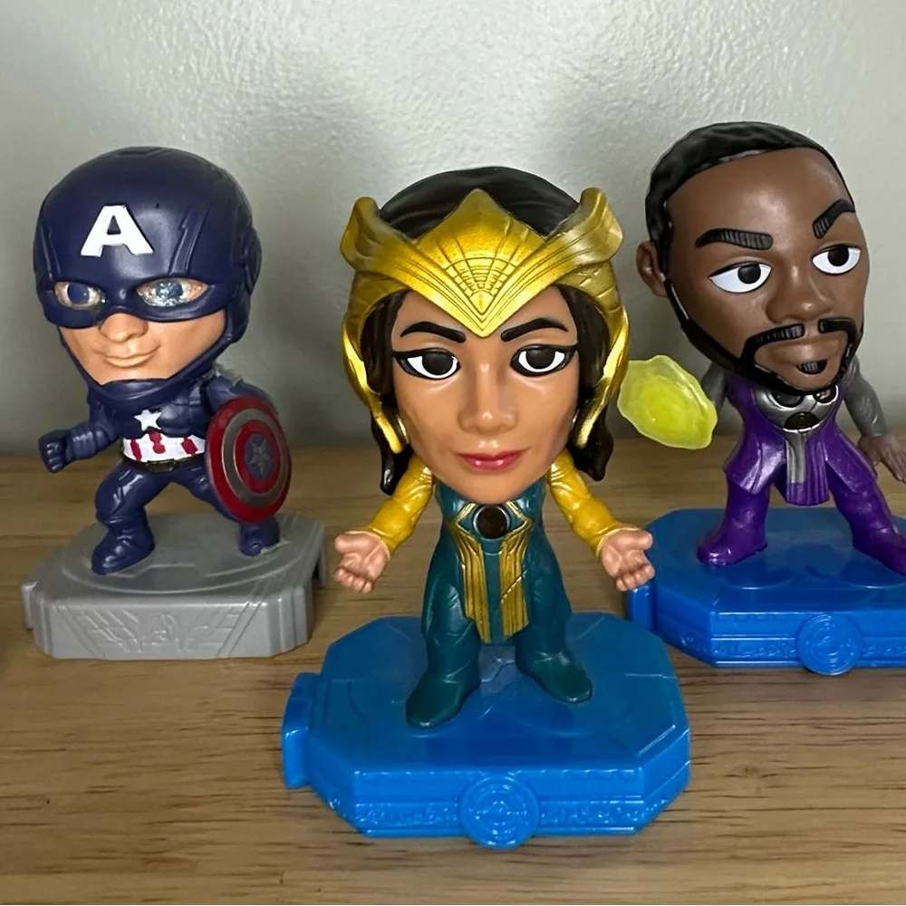 Lot Of 6 McDonald’s Marvel Avengers Endgame, Legends Eternals Action Figure Toys